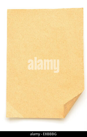 Vintage paper isolated on white Banque D'Images
