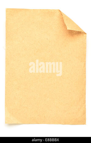 Vintage paper isolated on white Banque D'Images