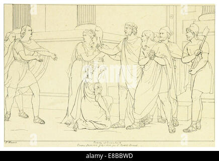 Une illustration de l'édition 1828-33 de Howard de la comédie des erreurs de Shakespeare, fournissant une représentation visuelle des thèmes de la pièce. Banque D'Images