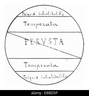 La figure 13 de l’ouvrage de Rainaud de 1893 illustre le système de zones au moyen âge. Il cartographie les divisions territoriales et l'organisation sociétale de l'Europe médiévale à l'époque médiévale. Banque D'Images