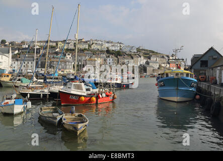 Le port de pêche de mevagissey sur le sud de la côte de Cornwall Banque D'Images