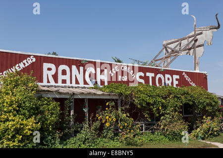 Le Ranch Store des Badlands, Prairie Dog Town, South Dakota, USA Banque D'Images