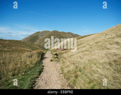 La voie de la haute lande au-dessus de Ullswater, Lake District, UK Banque D'Images