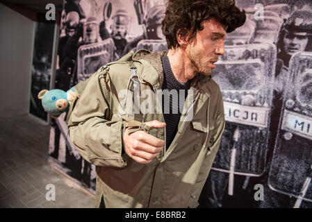 Exposition chemins vers la liberté à l'honneur du 20e anniversaire de la signature de l'accord sur le chantier naval de Gdansk 31 août 1980, Gdansk Pologne Banque D'Images