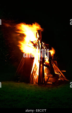 Bonfire, nuit de Guy Fawkes, Matfen Banque D'Images