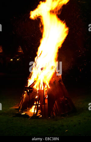 Bonfire, nuit de Guy Fawkes, Matfen Banque D'Images