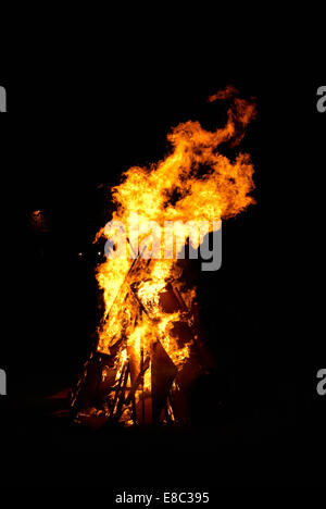 Bonfire, nuit de Guy Fawkes, Matfen Banque D'Images