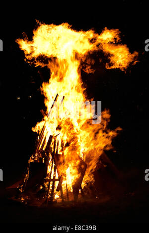 Bonfire, nuit de Guy Fawkes, Matfen Banque D'Images