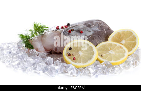 Filet d'anguille d'épices. Isoler sur fond blanc Banque D'Images