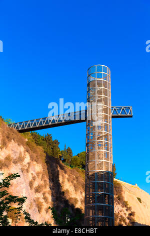 Ascenseur Ascenseur panoramique de Carthagène en Espagne Murcie Banque D'Images