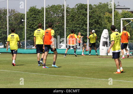 Joueur de Parme F.C., jouant dans une série de la ligue italienne de football, ayant une formation au Centro Sportivo à Collecchio. Banque D'Images