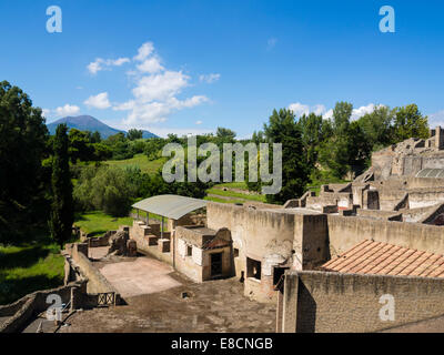 Ruines de Pompéi, Italie - entrée Porta Marina Banque D'Images