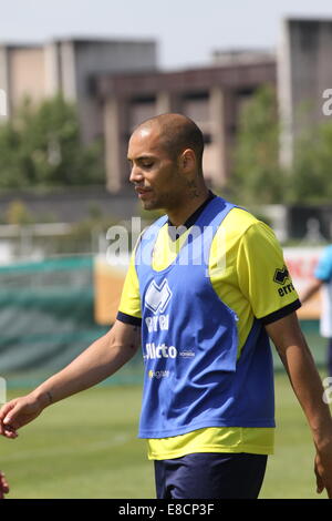 Joueur de Parme F.C., jouant dans une série de la ligue italienne de football, ayant une formation au Centro Sportivo à Collecchio. Banque D'Images