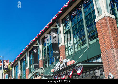 AT&T Ballpark à San Francisco accueil des Giants de San Francisco en 2014 qui sont en Ligue Nationale Série Division Banque D'Images