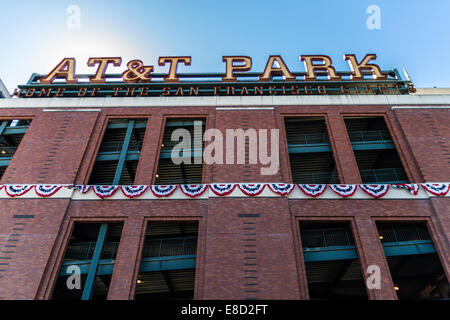 AT&T Ballpark à San Francisco accueil des Giants de San Francisco en 2014 qui sont en Ligue Nationale Série Division Banque D'Images