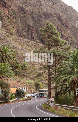 Route à travers La Gomera, Îles Canaries. Banque D'Images