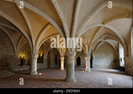 Chapter House, centre culturel, l'abbaye de Royaumont, ancienne abbaye cistercienne, Asnières-sur-Oise, Val-d'Oise département, France Banque D'Images