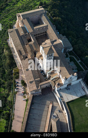 Basilique de San Francesco, le centre historique, l'Assise, Ombrie, Italie Banque D'Images