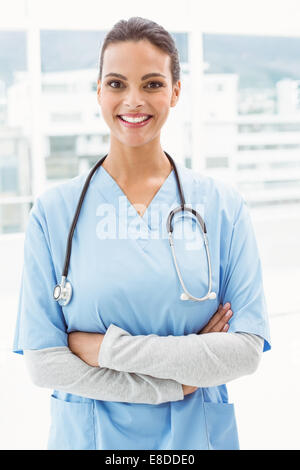 Portrait of a smiling confident female doctor Banque D'Images