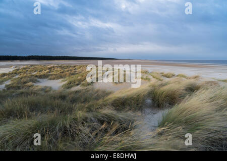 Une vue de Holkham Bay dans North Norfolk Banque D'Images