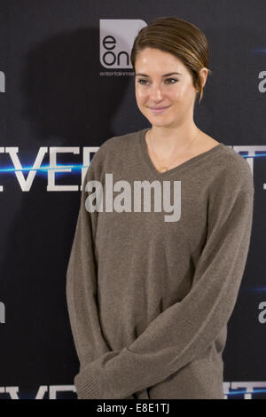 «Divergente' photocall à Madrid comprend : Shailene Woodley Où : Madrid, Espagne Quand : 03 Avr 2014 Banque D'Images