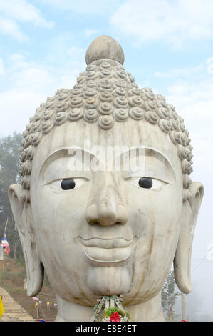 Le chef de l'image du Bouddha. Banque D'Images