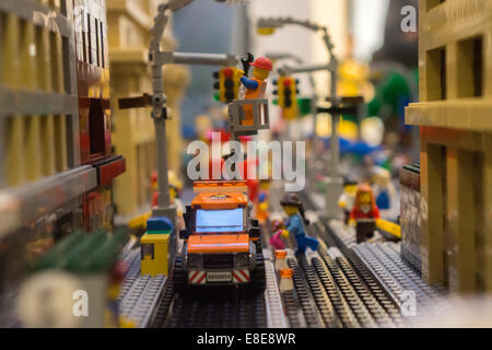 Le nouveau magasin Lego sur Madison Square à New York. Banque D'Images