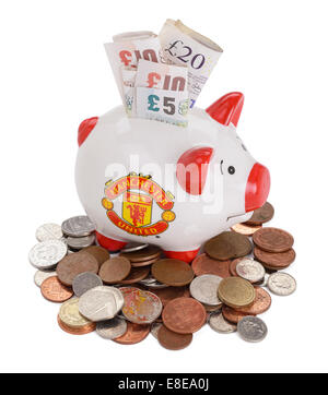 Manchester United Football Club piggy bank Banque D'Images