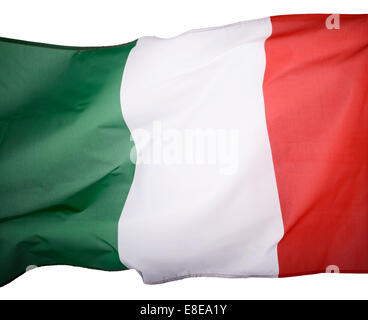 Close up detail d'un drapeau italien Banque D'Images