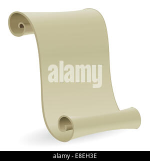 Vector illustration d'un parchemin vierge vintage faire défiler. Banque D'Images