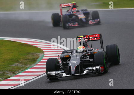 Esteban Gutiérrez, (GUTIERREZ), MEX, de l'équipe Sauber, Sauber C33, Ferrari 059/3, Suzuka, JAPON, 05.10.2014, la formule 1 course de F1, Grand Prix du Japon, Grosser Preis, GP du Japon, Motorsport, la Photo par : Sho TAMURA/AFLO SPORT ALLEMAGNE OUT Banque D'Images