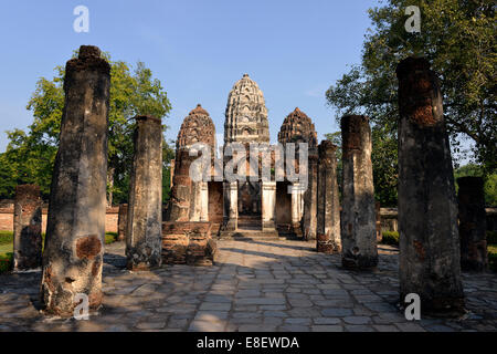 Wat Si Sawai, Parc historique de Sukhothaï, Sukhothai, Thaïlande du Nord, Thaïlande Banque D'Images