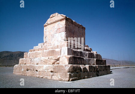 Tombe de Cyrus le Grand, Pasargades, Iran Banque D'Images