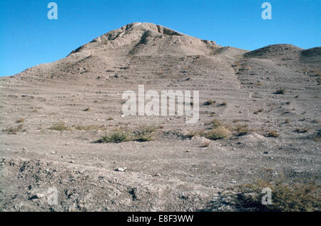 Grande ziggourat, Calach (Nimrud), l'Iraq, 1977. Banque D'Images