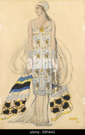 La conception de costumes pour l'Ida Rubinstein dans le drame Phaedra (Phèdre de Jean Racine. Artiste : Bakst, Léon (1866-1924) Banque D'Images