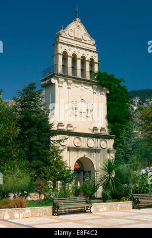 Monastère d'Agios Gerasimos, Kefalonia, Grèce. Banque D'Images