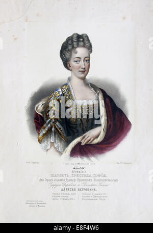 Portrait de la princesse Charlotte de Brunswick-Wolfenbüttel (1694-1715), épouse du tsarévitch Alexei Petro Artist : Borel, Piotr Fiodorovitch (1829-1898) Banque D'Images