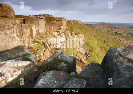 Curbar Edge, Derbyshire, 2009. Banque D'Images