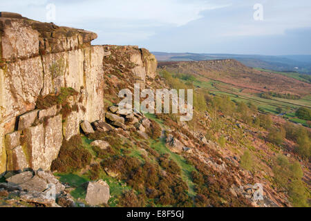 Curbar Edge, Derbyshire, 2009. Banque D'Images