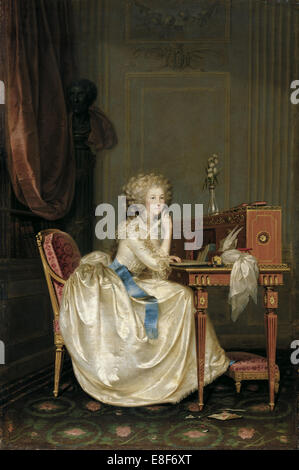 Portrait de Marie Louise de Savoie (1749-1792), la princesse de Lamballe. Artiste : Hickel, Anton (1745-1798) Banque D'Images