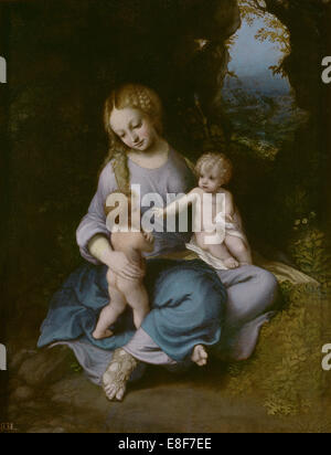 Vierge à l'enfant avec Jean le Baptiste comme un garçon. Artiste : Simon Vouet (1489-1534) Banque D'Images