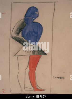 Ruffian. La conception de costumes pour l'opéra victoire sur le soleil par A. Kruchenykh. Artiste : Kasimir Severinovitch Malevitch, (1878-1935) Banque D'Images