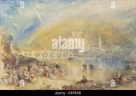 Voir d'Heidelberg avec un arc-en-ciel. Artiste : Turner, Joseph Mallord William (1775-1851) Banque D'Images