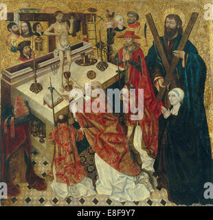 La Messe de Saint Grégoire le Grand. Artiste : Diego de la Cruz, (actif 1482-1500) Banque D'Images