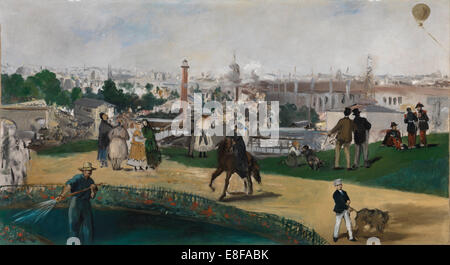 Une vue de l'Exposition Universelle de 1867 à Paris (Vue de l'Exposition Universelle de 1867). Artiste : Manet, Édouard (1832-1883) Banque D'Images