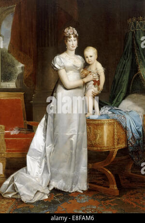 L'impératrice Marie-Louise avec le roi de Rome. Artiste : Gérard, François Pascal Simon (1770-1837) Banque D'Images