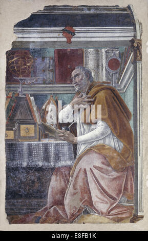 Saint Augustin dans son étude. Artiste : Botticelli, Sandro (1445-1510) Banque D'Images