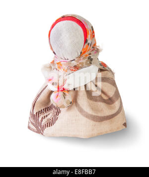 Podorozhnitsa - poupée de chiffon traditionnel russe isolated on white Banque D'Images