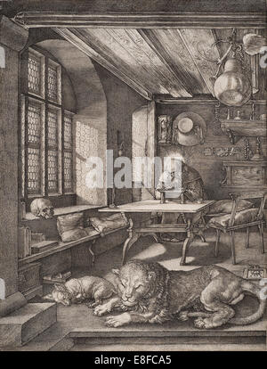 Saint Jérôme dans sa cellule. Artiste : Dürer, Albrecht (1471-1528) Banque D'Images