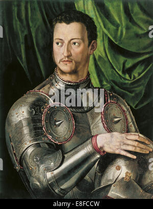 Portrait du Grand Duc de Toscane Cosimo I de' Medici (1519-1574) en armure. Artiste : Agnolo Bronzino, (1503-1572) Banque D'Images